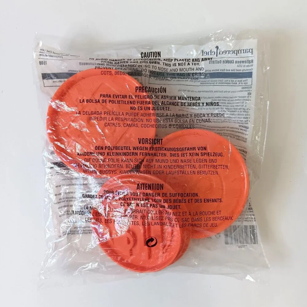 Pampered Chef Set of 7 Orange Round 3.5